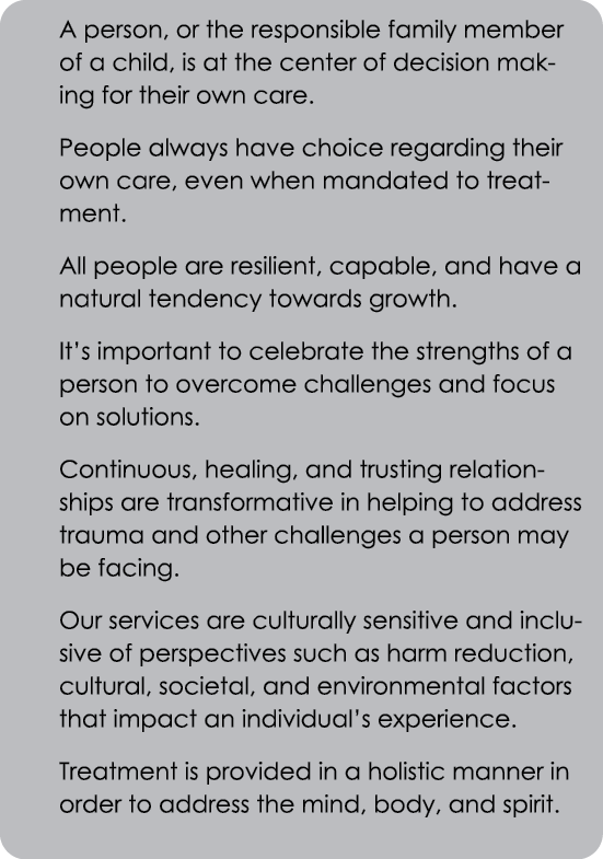  A person, or the responsible family member of a child, is at the center of decision making for their own care. Peopl...