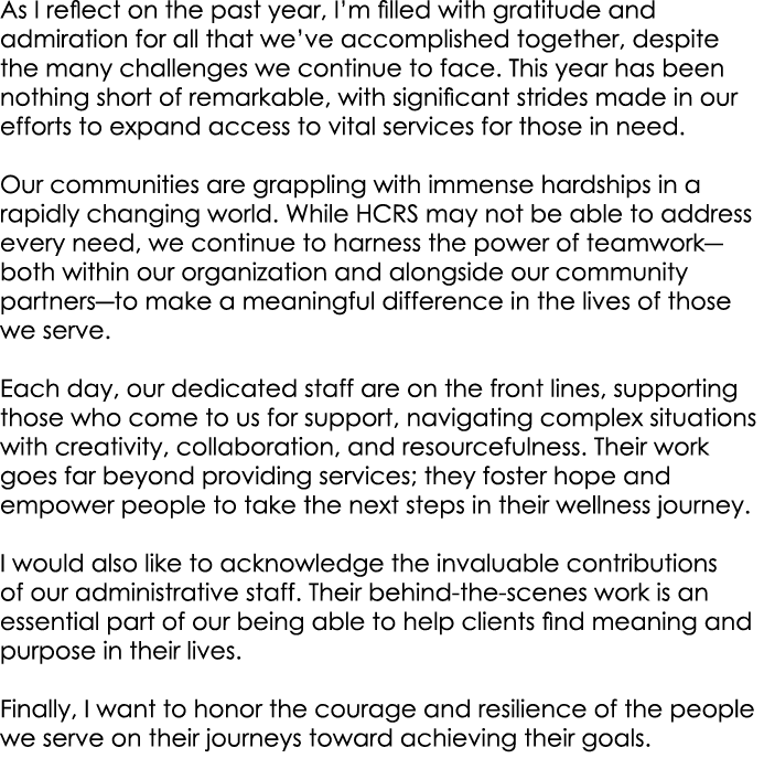As I reflect on the past year, I’m filled with gratitude and admiration for all that we’ve accomplished together, des...