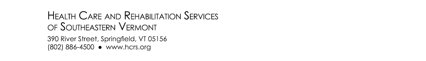 Health Care and Rehabilitation Services of Southeastern Vermont 390 River Street, Springfield, VT 05156 (802) 886 450...